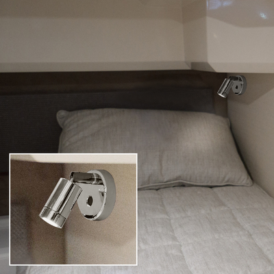 12v 3w 3-button Switch Led Reading Light for Europe Style RV Caravan Wall Lamps Decorative